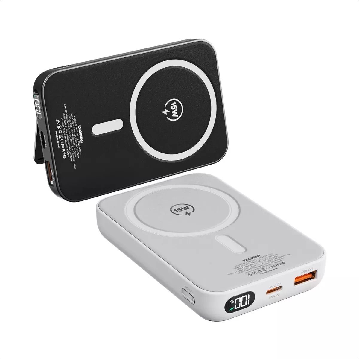 MOXOM - Cargador Inalámbrico Carga Rapida 10000mah Magsafe Portátil Negro