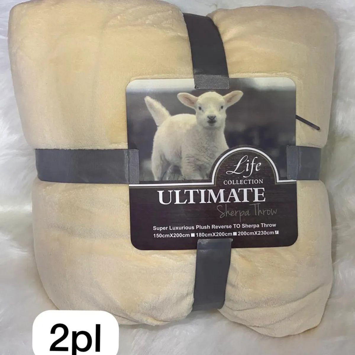 GENERICO - frazadas de polar  sherpa 200x230