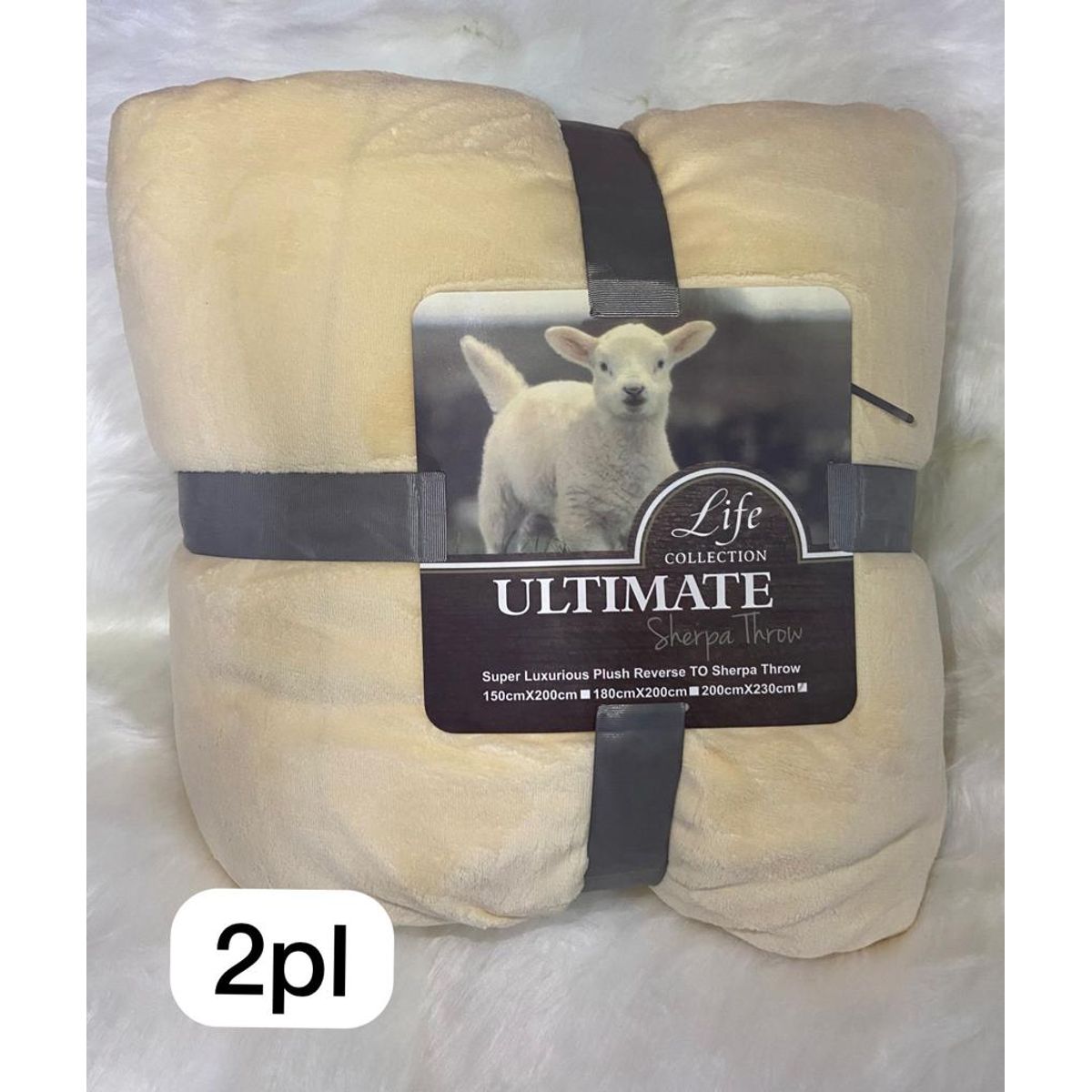 GENERICO - frazadas de polar  sherpa 200x230
