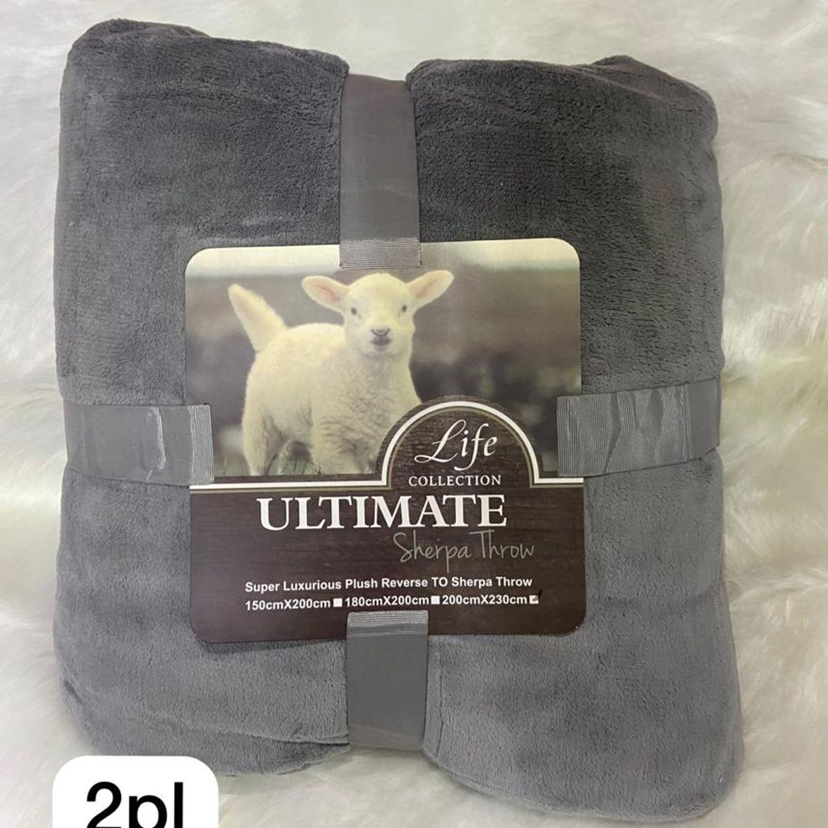 GENERICO - frazadas de polar  sherpa 200x230