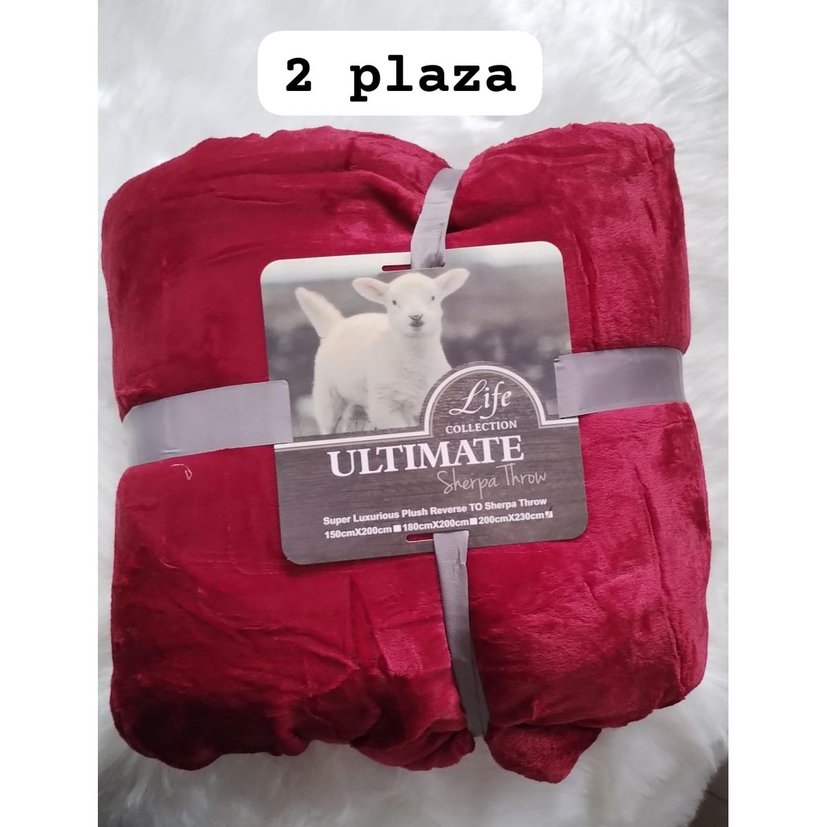 GENERICO - frazadas de polar  sherpa 200x230