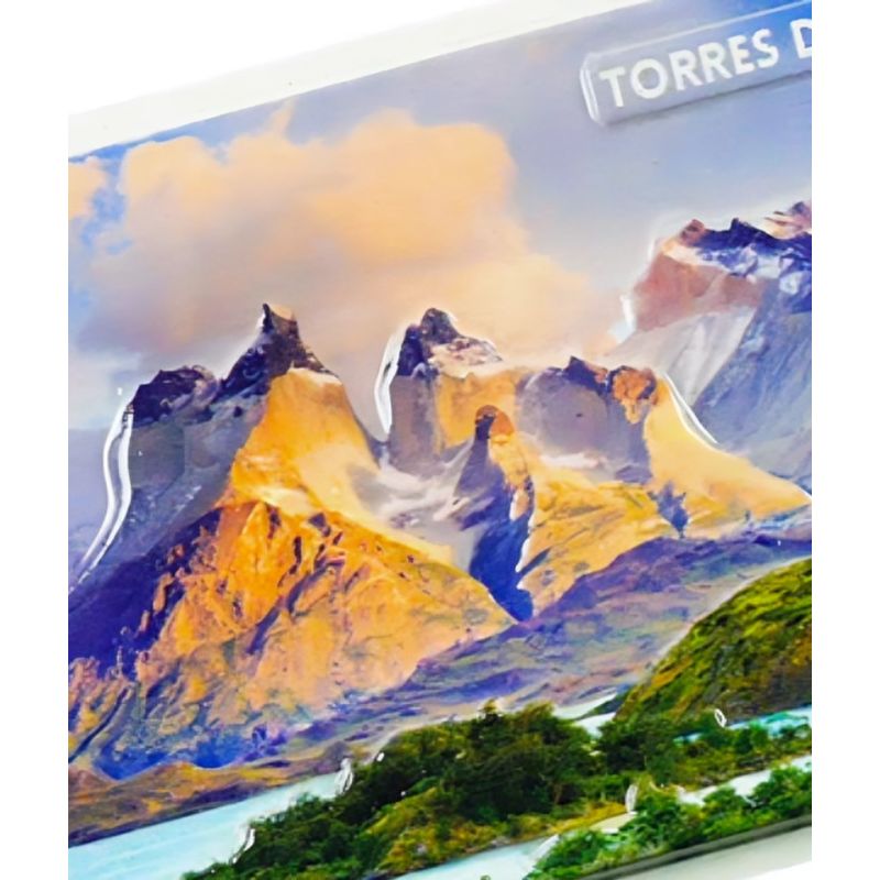 OEM - Pack 4 Imán Resina 3D Torres Del Paine