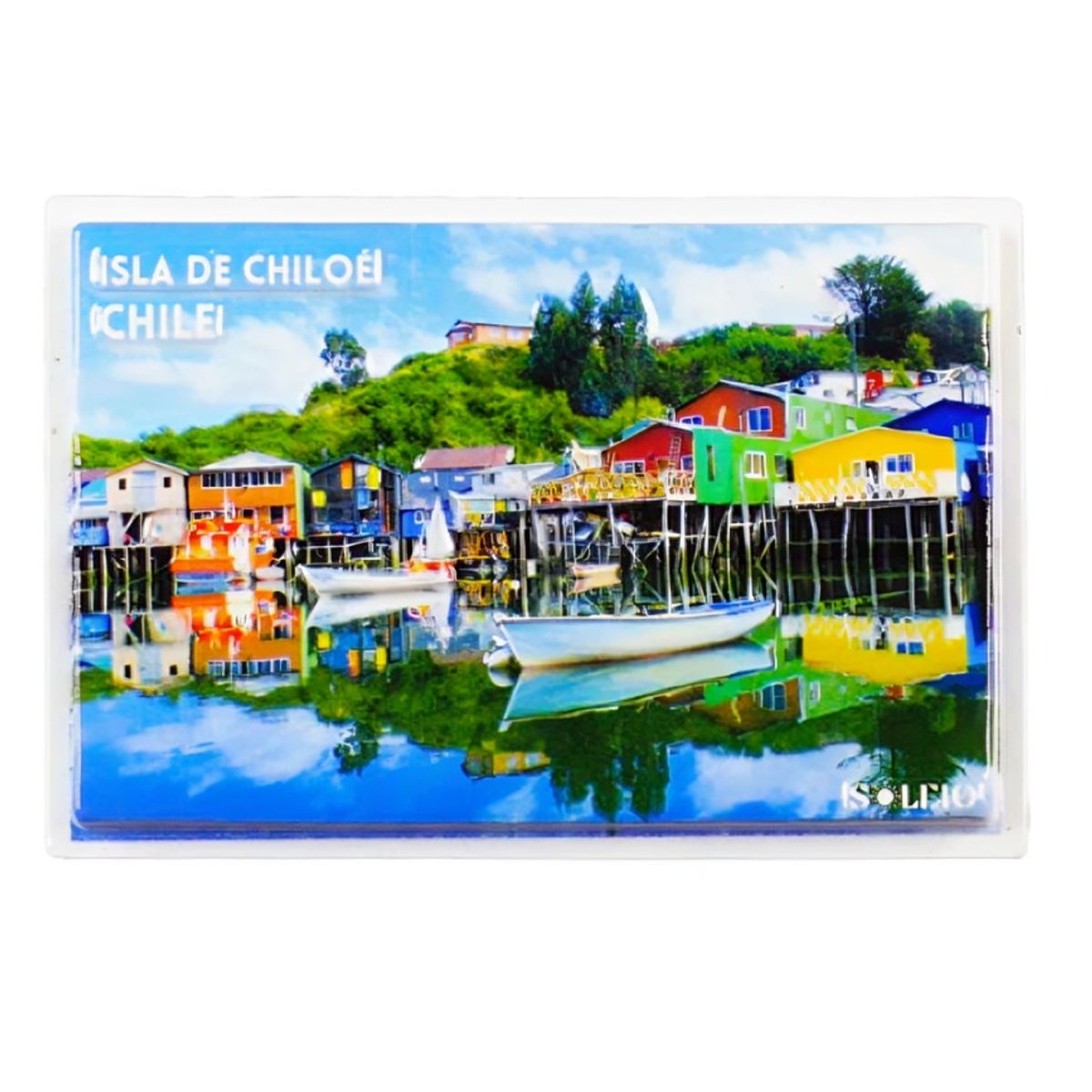 OEM - Pack 4 Imán Resina 3D Isla de Chiloé