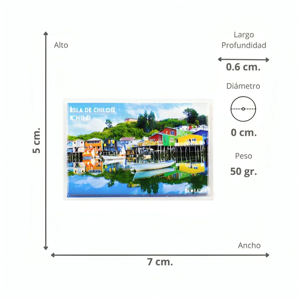 OEM - Pack 4 Imán Resina 3D Isla de Chiloé