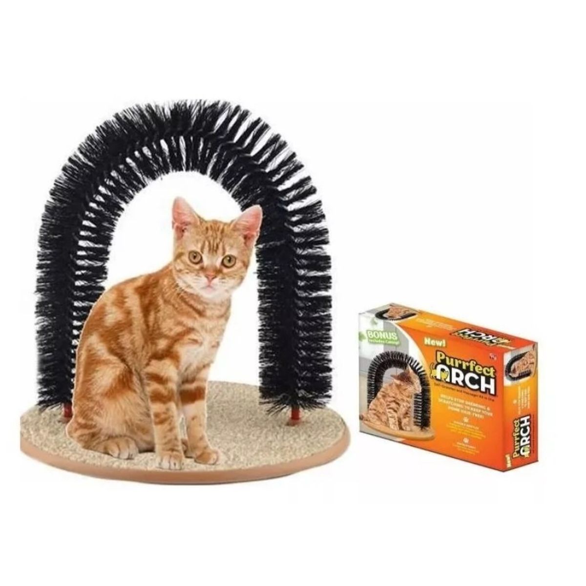 GENERICO - Arco Masajeador Rascador De Gatos Negro