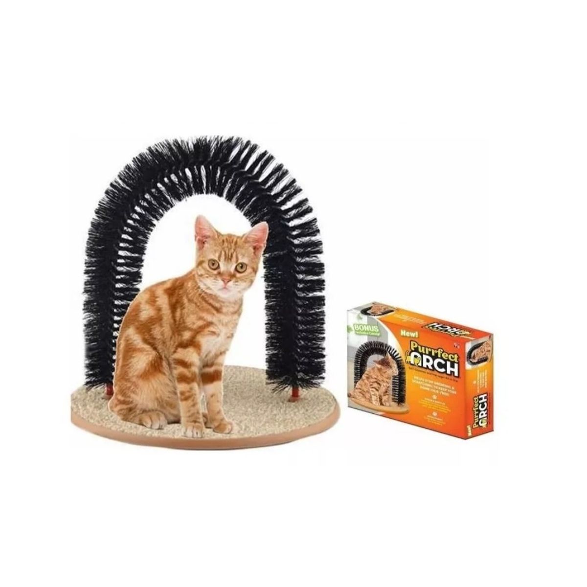 GENERICO - Arco Masajeador Rascador De Gatos Negro