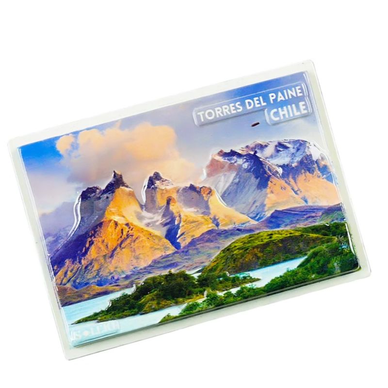 OEM - Pack 4 Imán Resina 3D Torres Del Paine