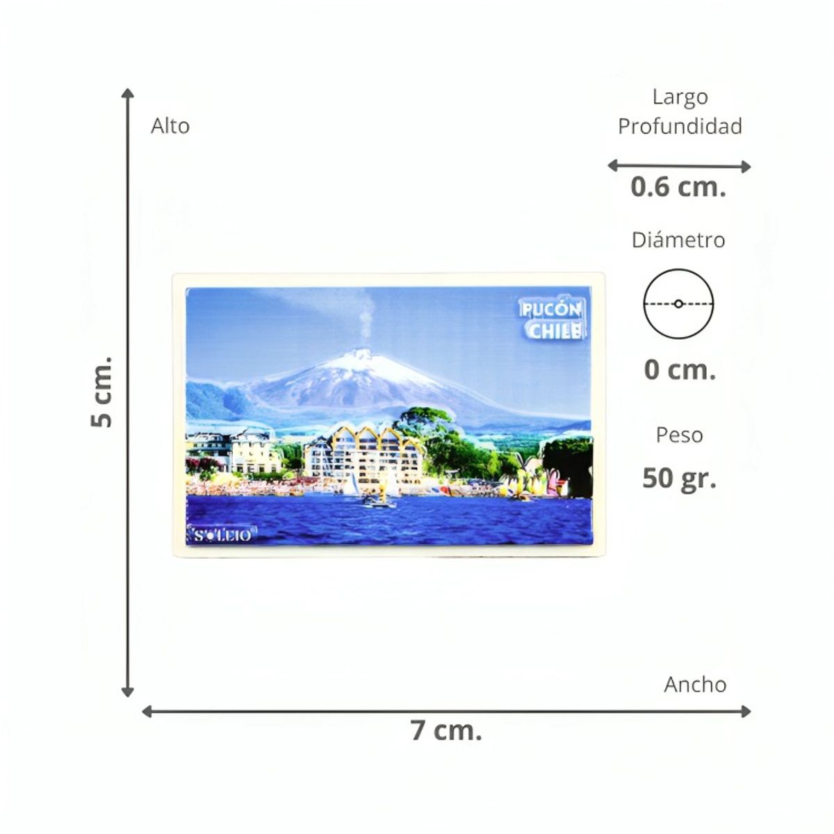 OEM - Pack 4 Imán Resina 3D Pucón