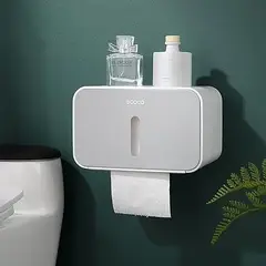 ECOCO - PORTA PAPEL HIGENICO BAÑO EXCLUSIVO ELEGANTE BLANCO