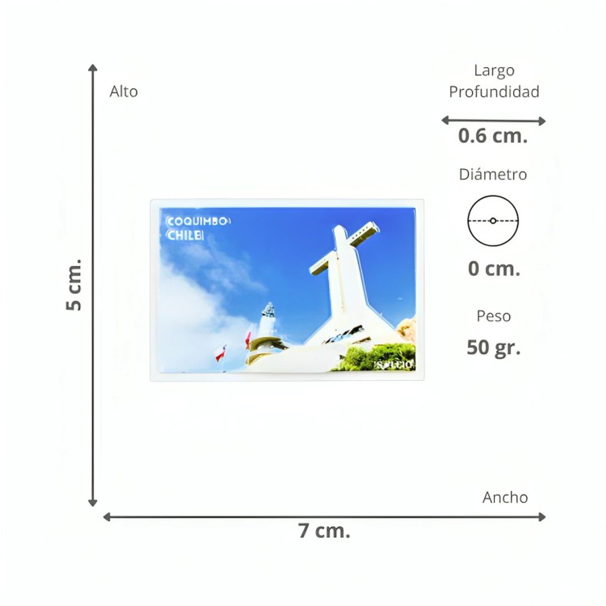 OEM - Pack 4 Imán Resina 3D Coquimbo