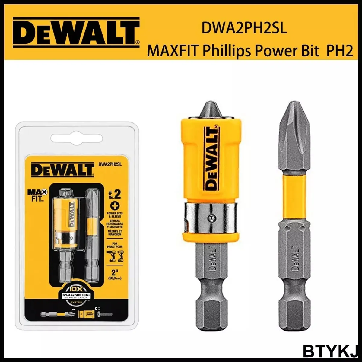 GENERICO - Dewalt - Set De Puntas Ph2 Con Limitador Magnético Phillips