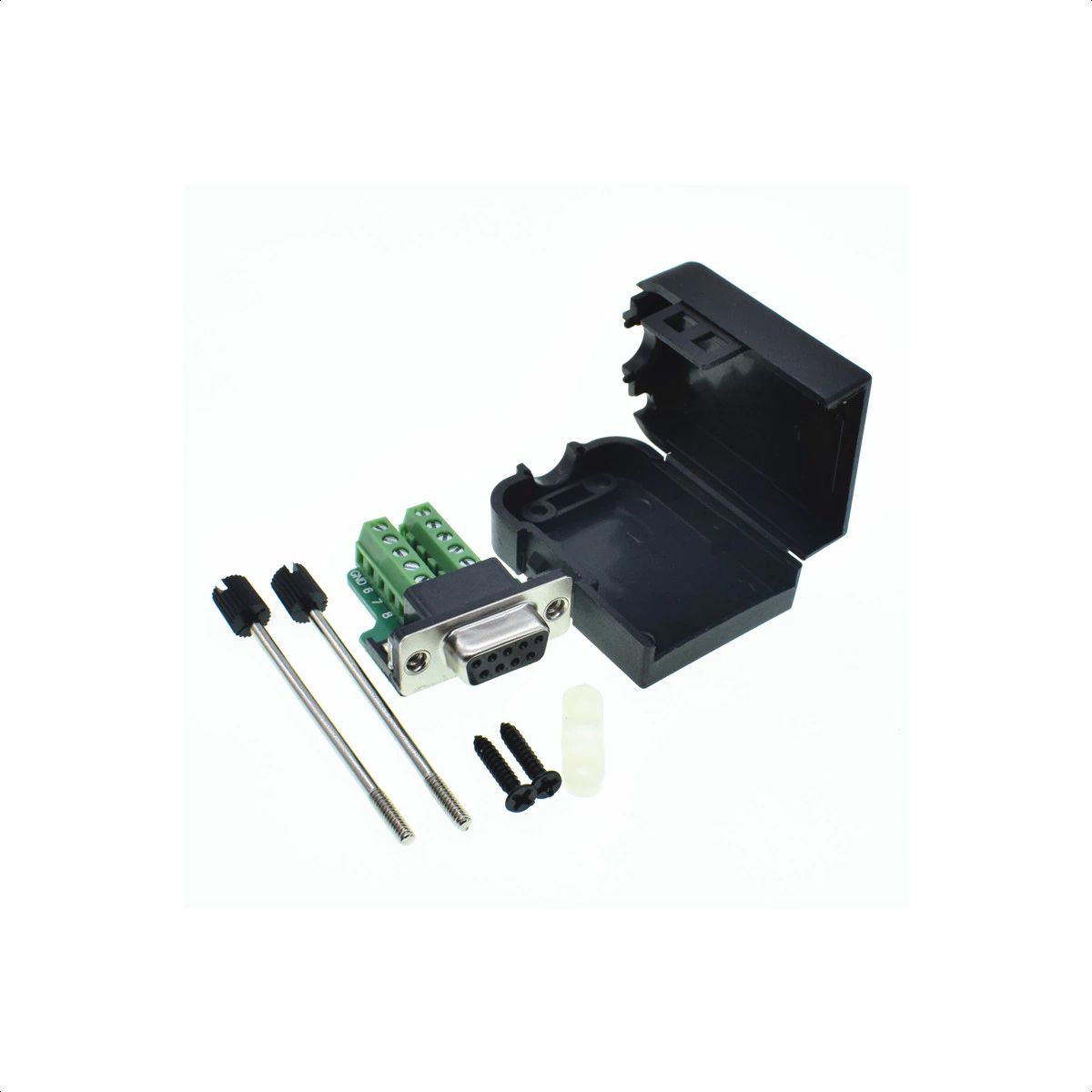 GENERICO - Conector Terminal Db9 Serial Rs232 Hembra Bornera Adaptador