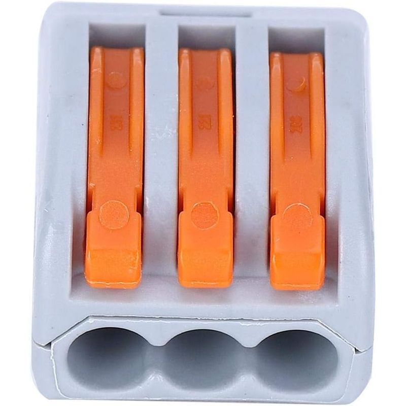 KUANGYE - 100 Conectores De Cable Compactos, 3 Way Bloques Eléctricos