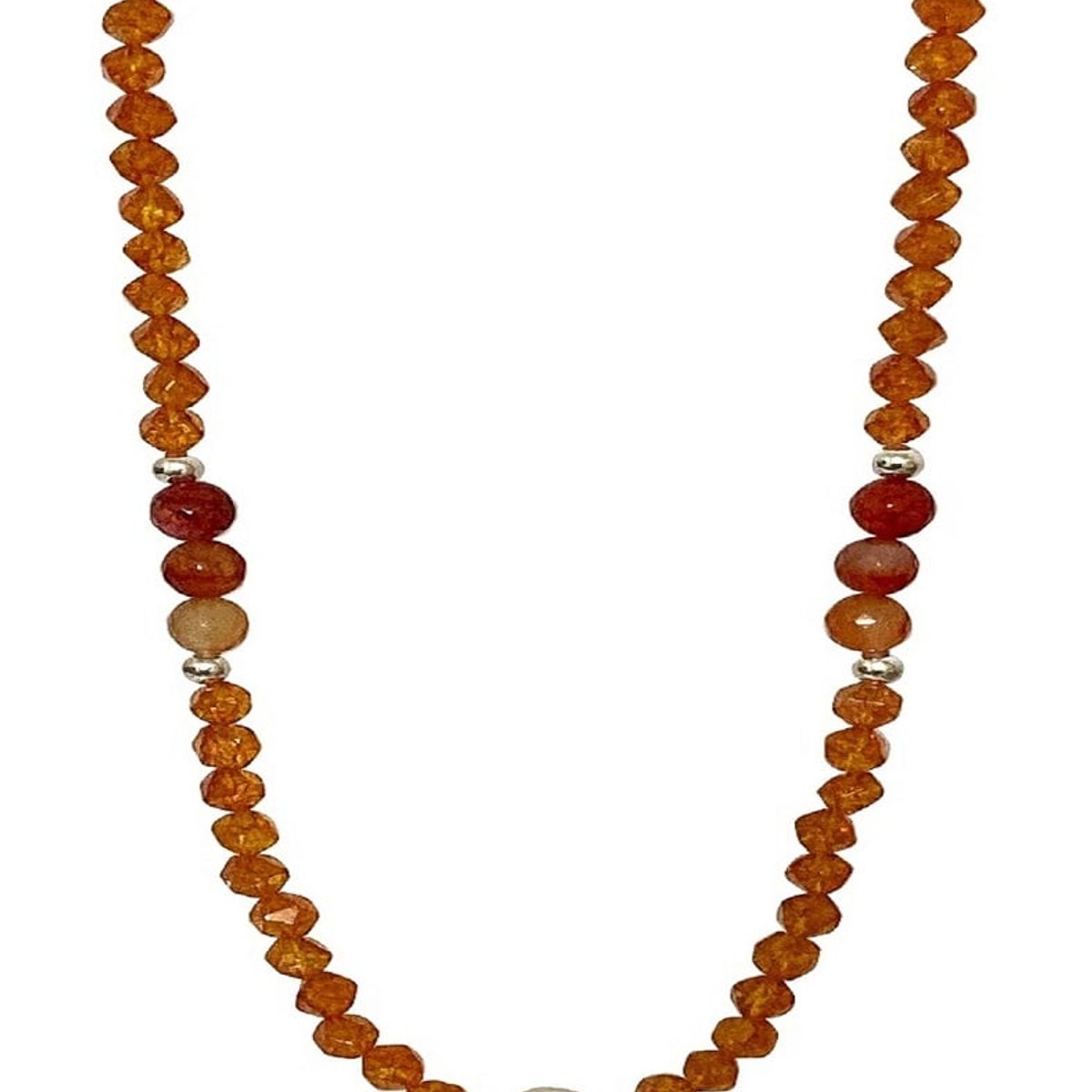 TAETHAI - Collar de plata 925 con piedras Citrino