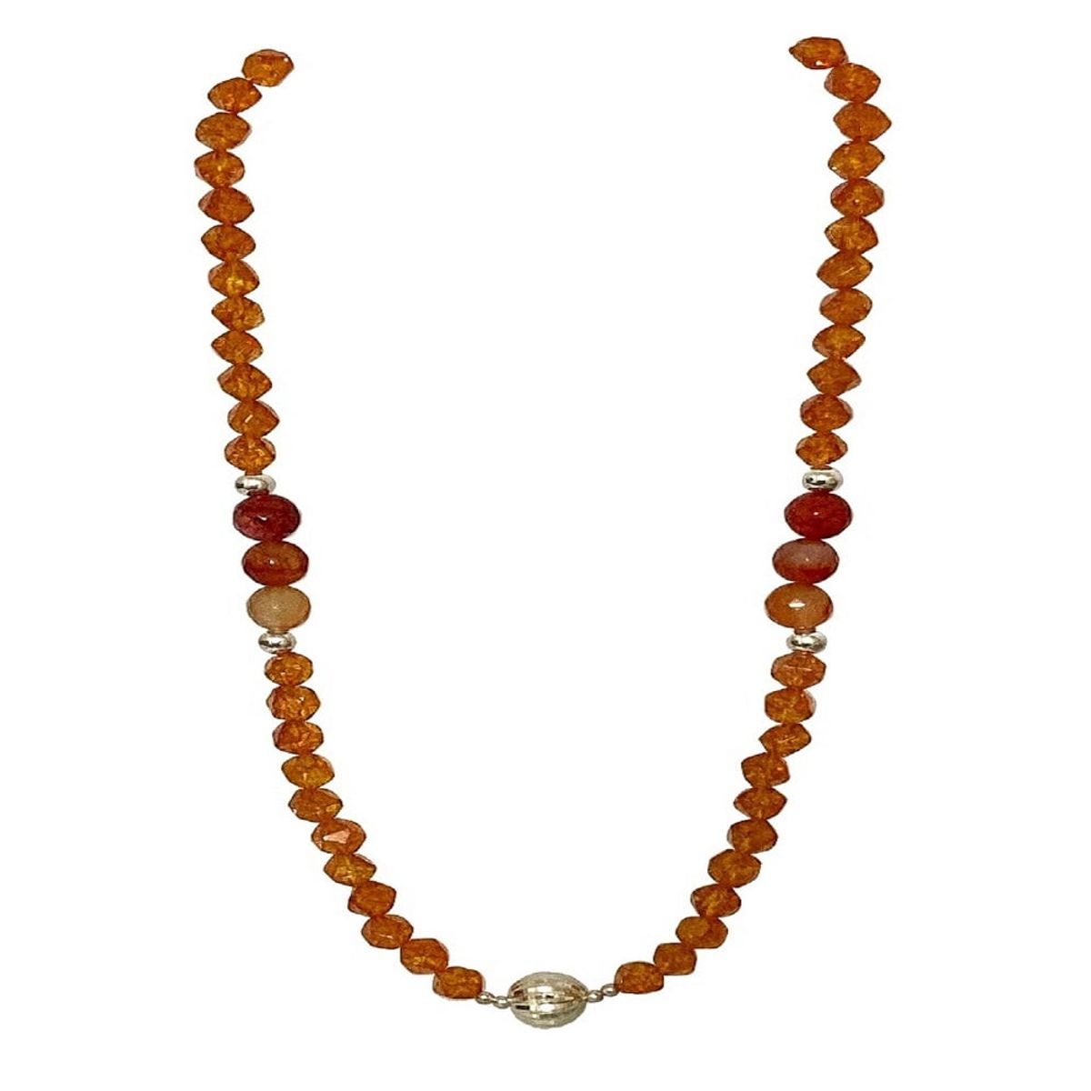 TAETHAI - Collar de plata 925 con piedras Citrino