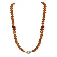 TAETHAI - Collar de plata 925 con piedras Citrino
