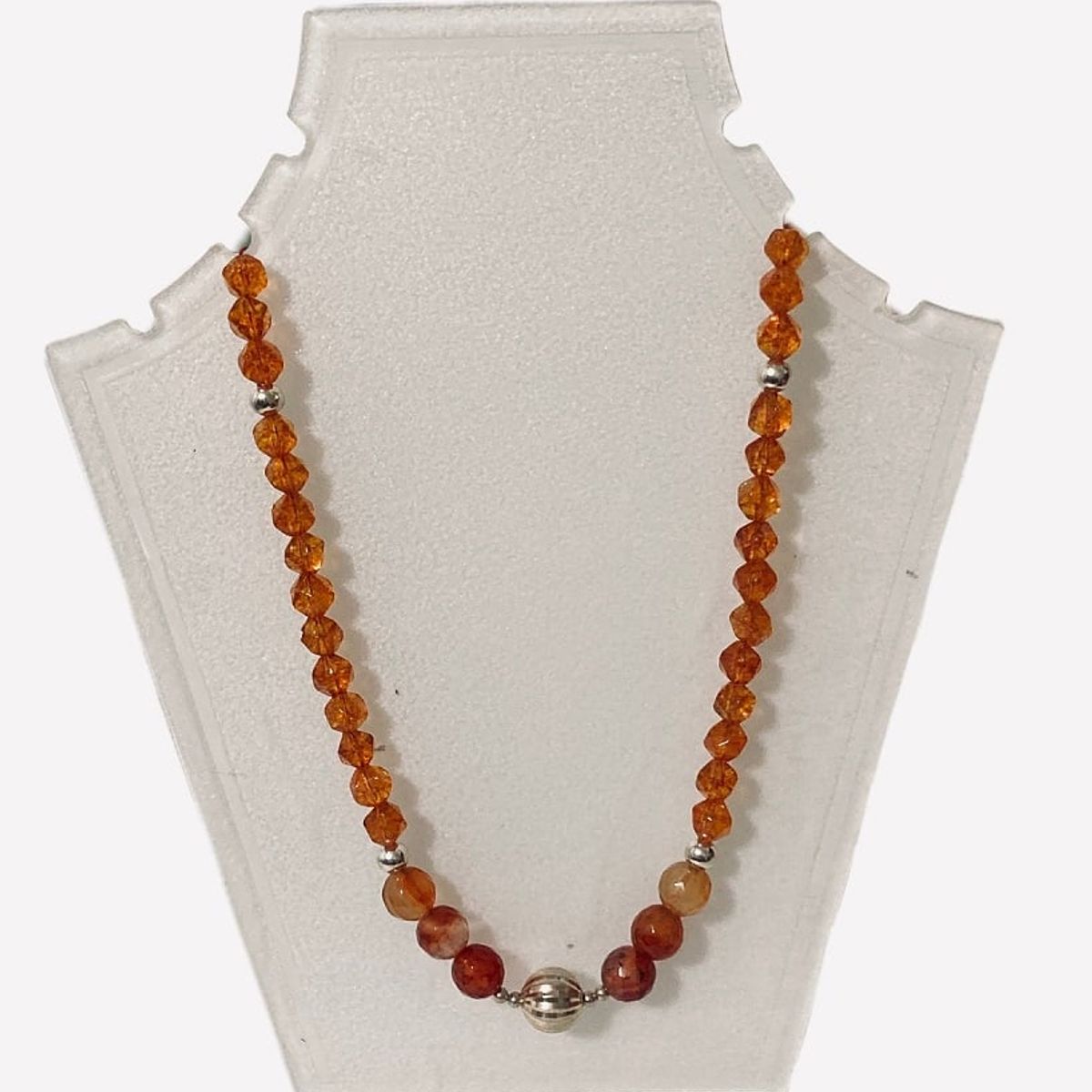 TAETHAI - Collar de plata 925 con piedras Citrino