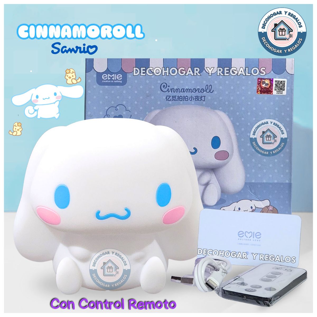 GENERICO - Lámpara Luz Nocturna Led de Silicona Infantil Niños Espanta Cuco USB