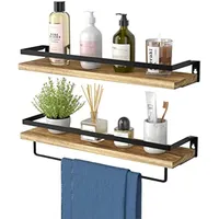 Repisas Flotantes De Madera Multipropósito Kit X2 Colores