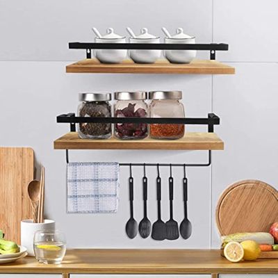 Imagen 2 del producto Repisas Flotantes De Madera Multipropósito Kit X2 Colores