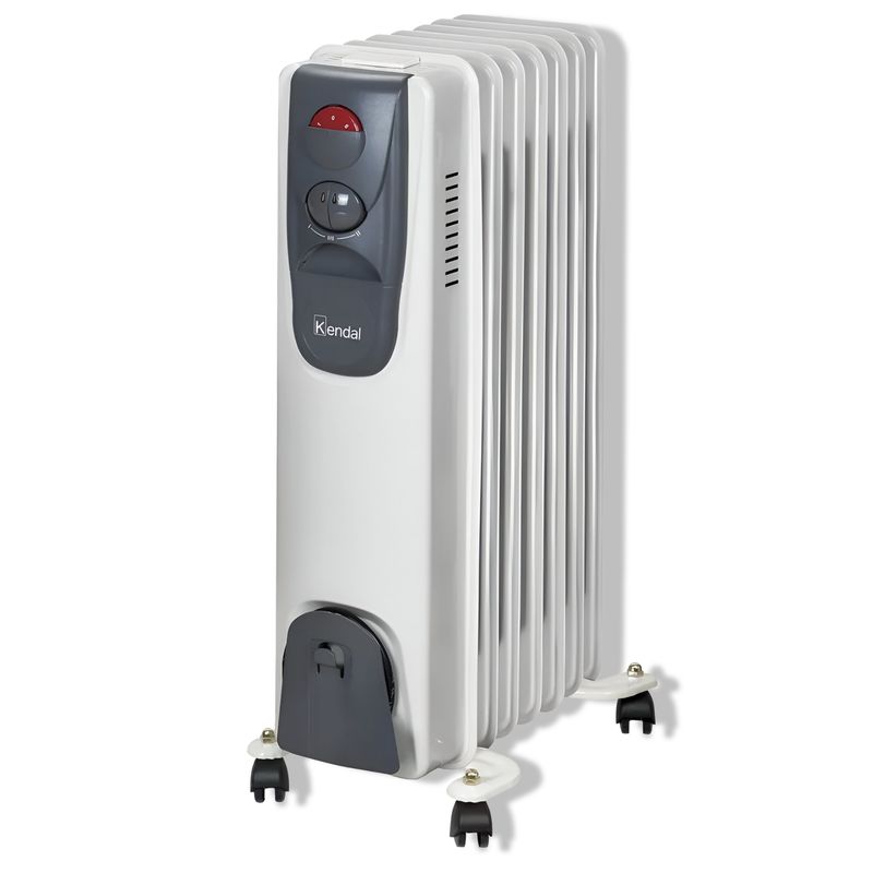 KENDAL - Calefactor Kendal OLEO 1500W Ajustables KO-15000 Hasta 18 M2 - Blanco
