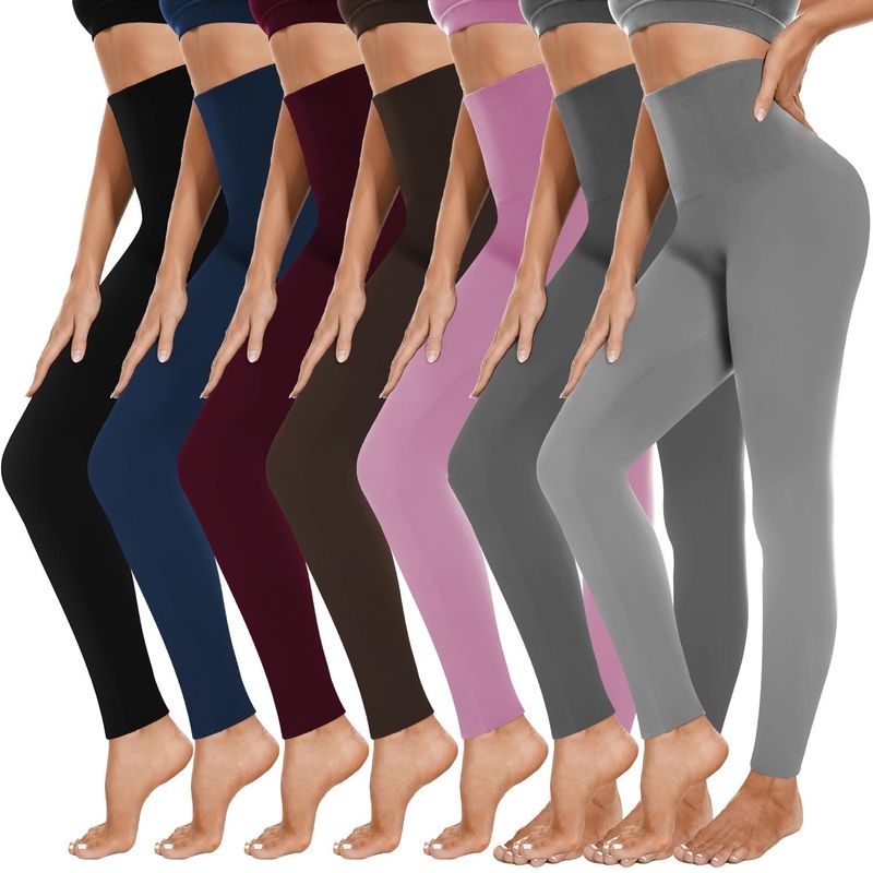 EVERSO - Pack 6 Calzas Leggings Deportiva Sin Costura Push Up Sutridos