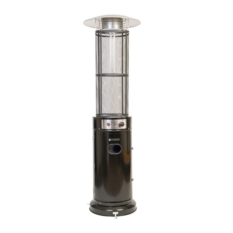 VERKEN - Estufa Exterior Gas Mork Negro - Calefactor para Terraza y Patio