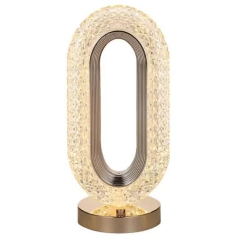 INVENCIBLE - Lámpara de mesa Led Ovalo Enchufe Usb Luz Cálida na86