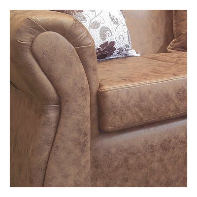 Imagen 2 del producto Living Con Resorte Estructural 5 Cuerpos 3+1+1 York Envejecido Café Teja