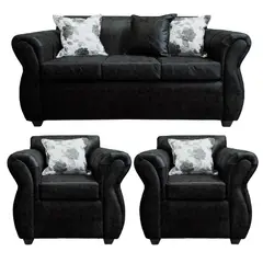 AMERICA DECORA - Living 3-1-1 York Envejecido Negro
