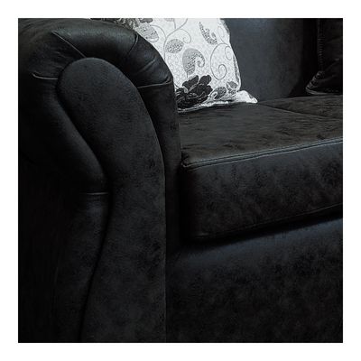 Imagen 2 del producto Living Con Resorte Estructural 5 Cuerpos 3+1+1 York Envejecido Negro