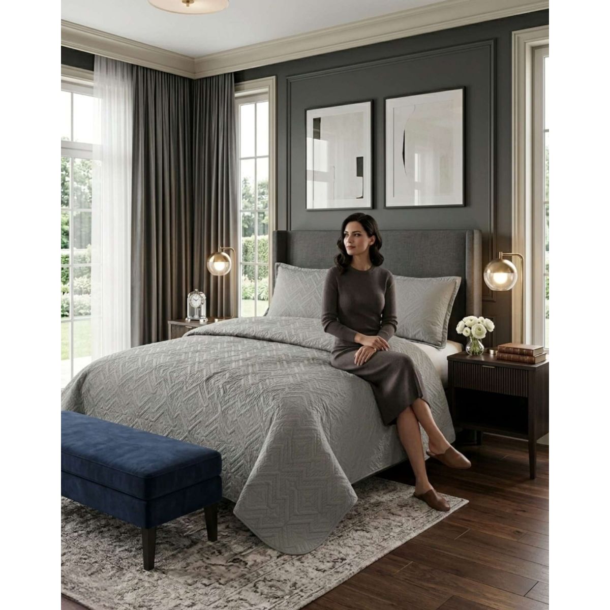 GENERICO - Quilt de Verano Transpirable, Ligero y Elegante 2 plazas