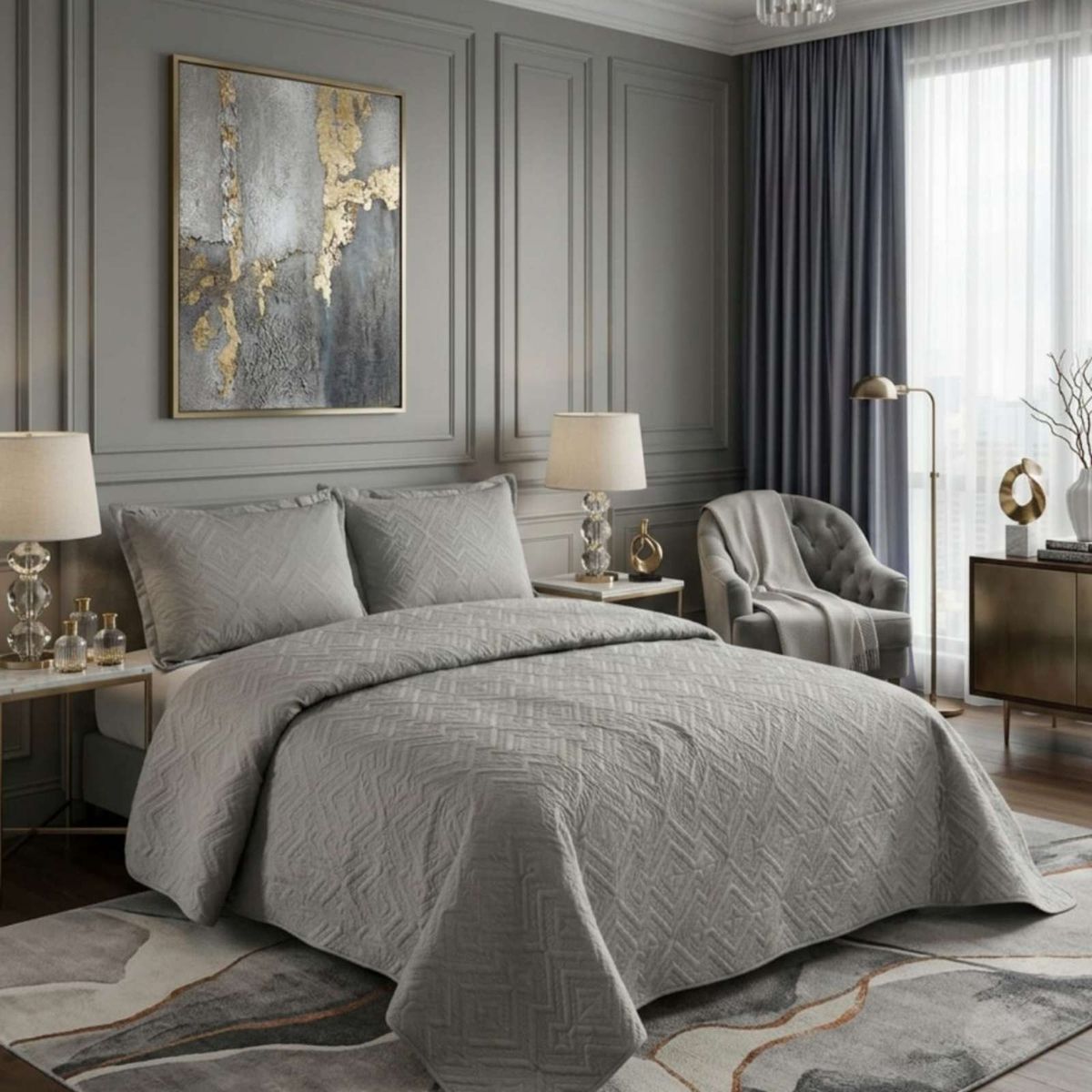 GENERICO - Quilt de Verano Transpirable, Ligero y Elegante 2 plazas