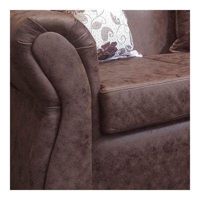 Imagen 2 del producto Sofá Con Resorte Estructural 3 Cuerpos York Envejecido Café Oscuro