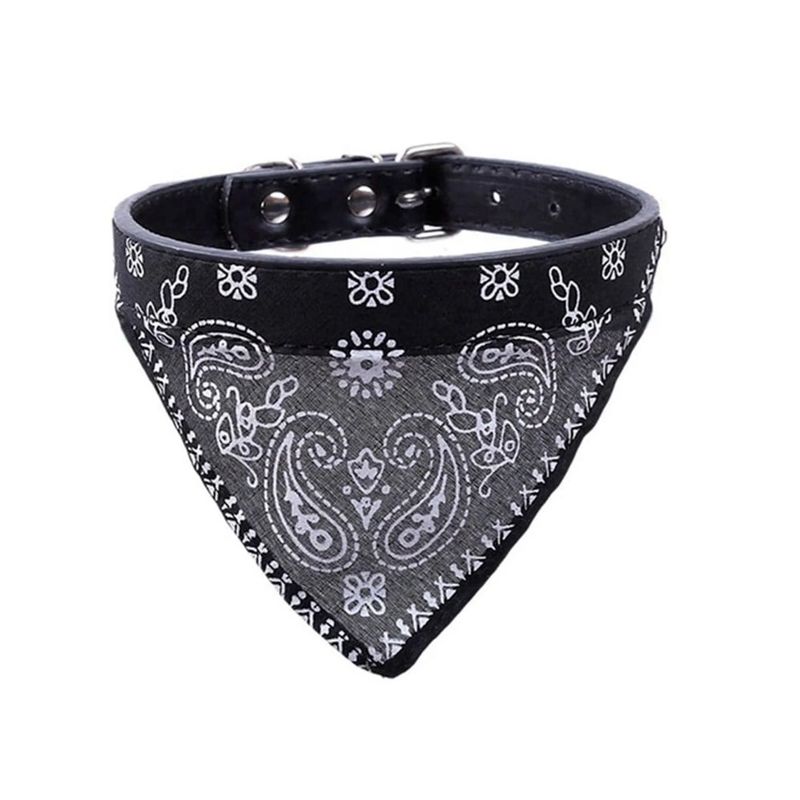 GENERICO - Collar Para Mascota Perro Gato Con Pañuelo Talla S Negro