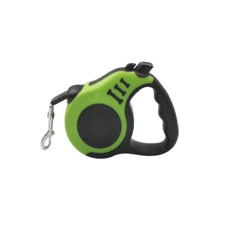GENERICO - Correa Retractril Automatica Paseo Mascotas 5 Metros Verde
