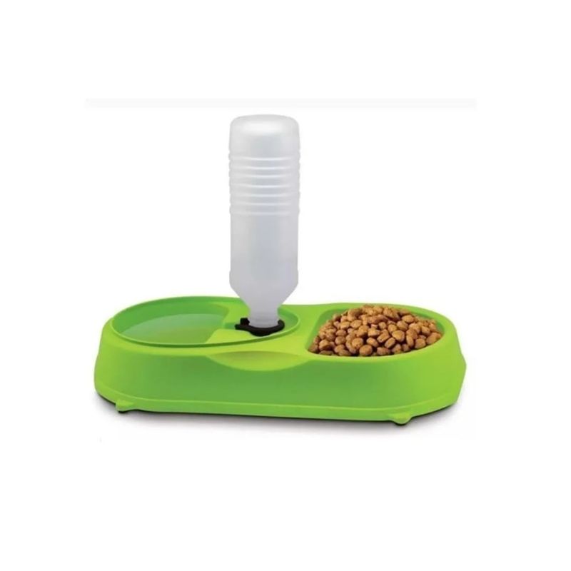 GENERICO - Dispensador Plato Bebedero Agua Comida  Mascotas