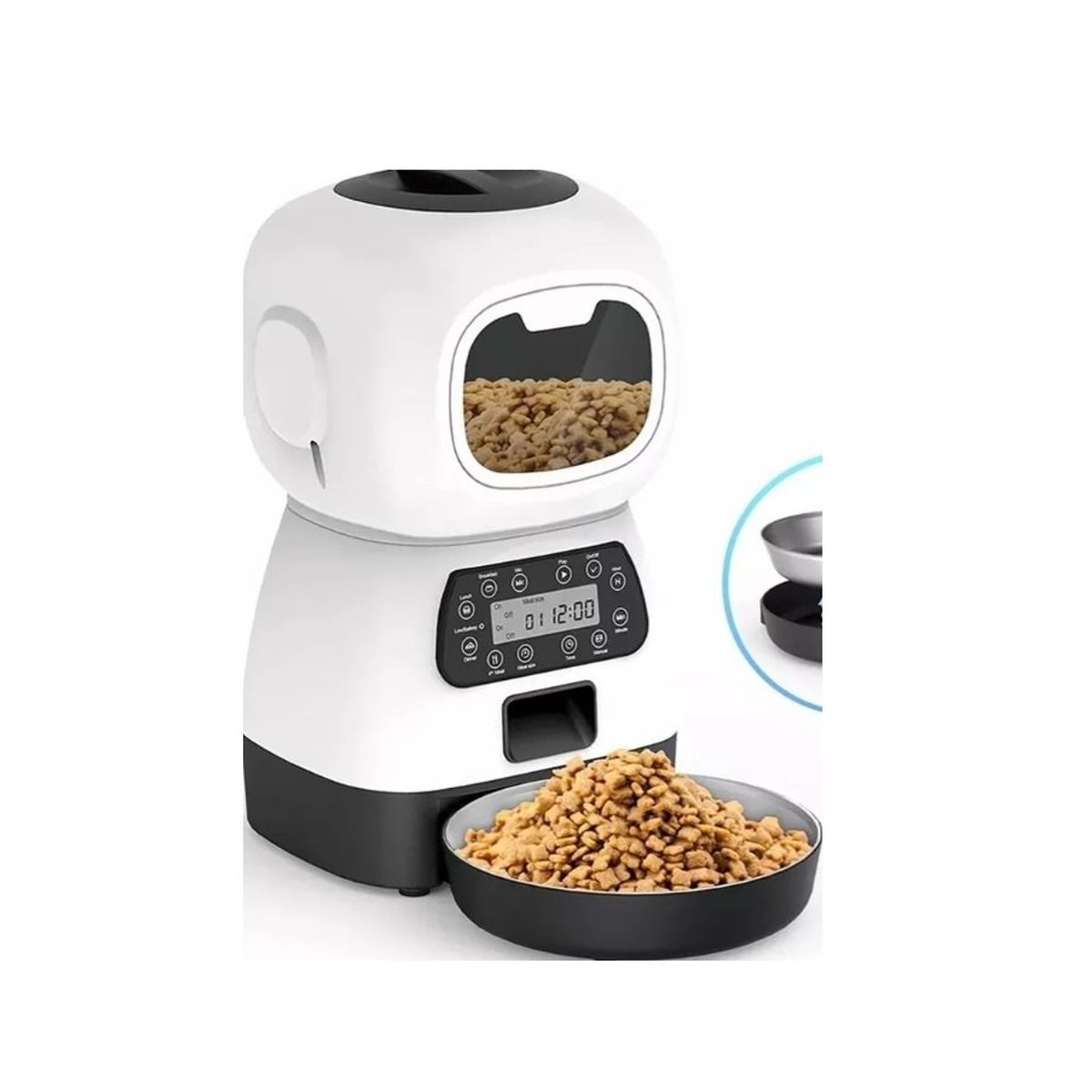 GENERICO - Dispensador Alimento Automático  Mascota Voces Blanco