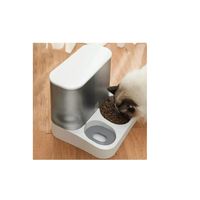 Bebedero Y Comedero 2 En 1 Gato Perro Conejos Blanco