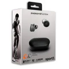ENERGY SISTEM - Audífonos Earphones Sport2 TWS BT5 Secure Fit+ - Negro