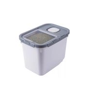 Contenedor Alimentos Mascotas Dispensador Hermetico Blanco