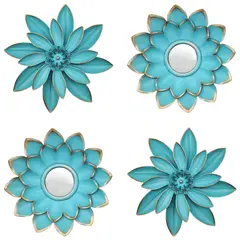 GENERICO - Set 4 Marcos De Espejos Flor De Loto Decorativo Calipso Deco