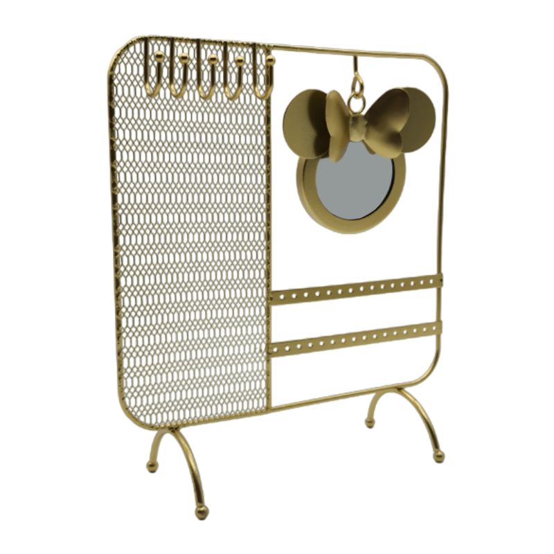 GENERICO - Espejo Joyero Soporte Organizador Joyas Nordico Dorado