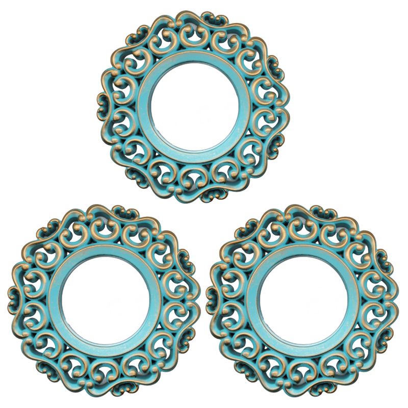 GENERICO - Set 3 Marcos De Espejos Estilo Arabe Decorativo Calipso Deco