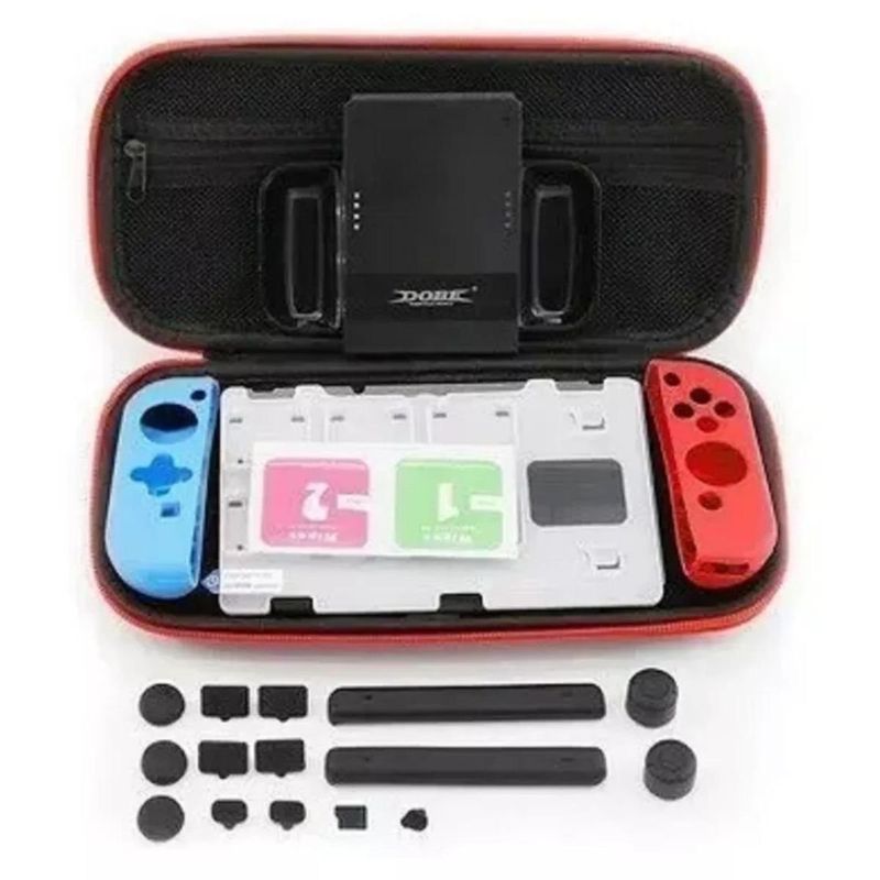 INVENCIBLE - KIT PROTECTOR NINTENDO SWITCH BOLSO LÁMINA GRIP CASE JOY NA48