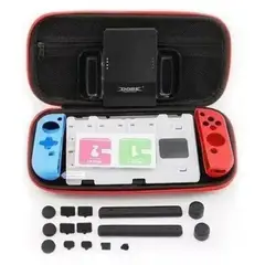 INVENCIBLE - KIT PROTECTOR NINTENDO SWITCH BOLSO LÁMINA GRIP CASE JOY NA48