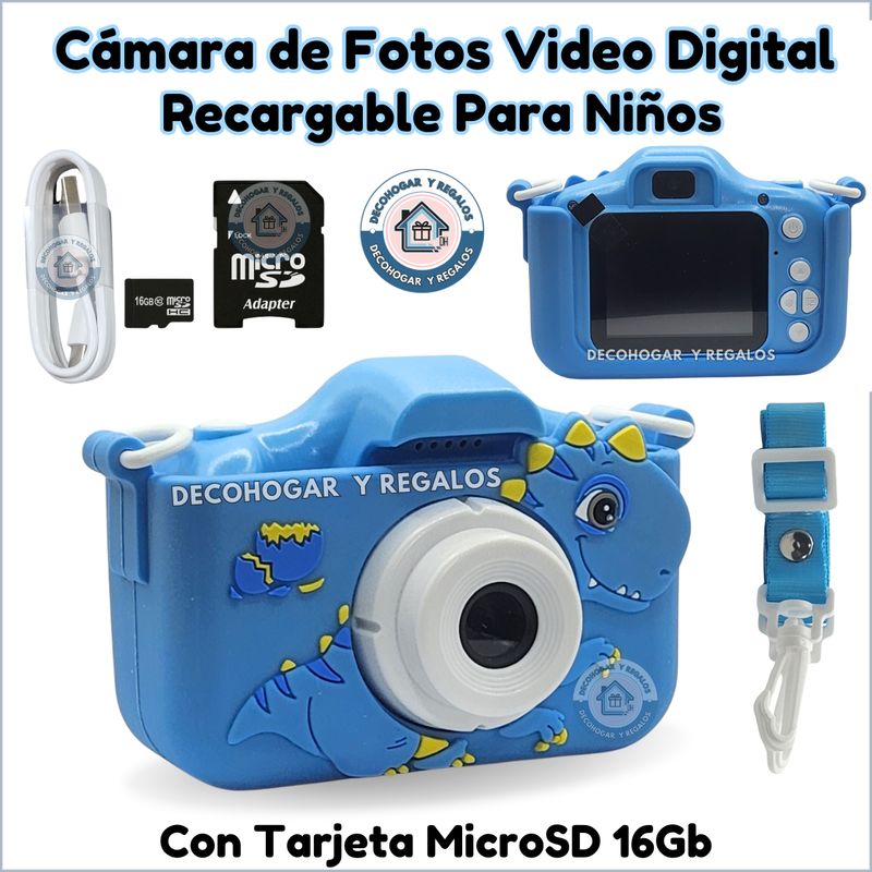 GENERICO - Cámara de Fotos Video Digital Juguete para Niños Recargable