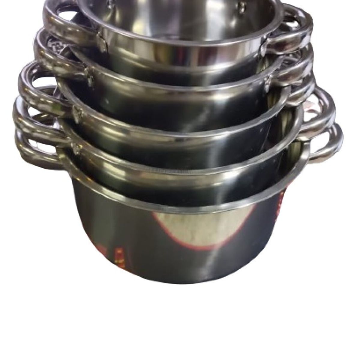 GENERICO - Juego De Ollas 16-18-20-22-24cm 10P Inox Diseño