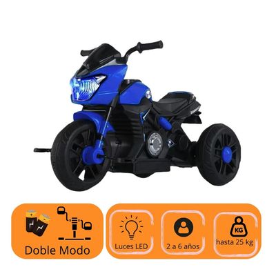 Imagen 2 del producto Moto Niño Antivuelco A Bateria Recargable Luz Y Sonido Blue