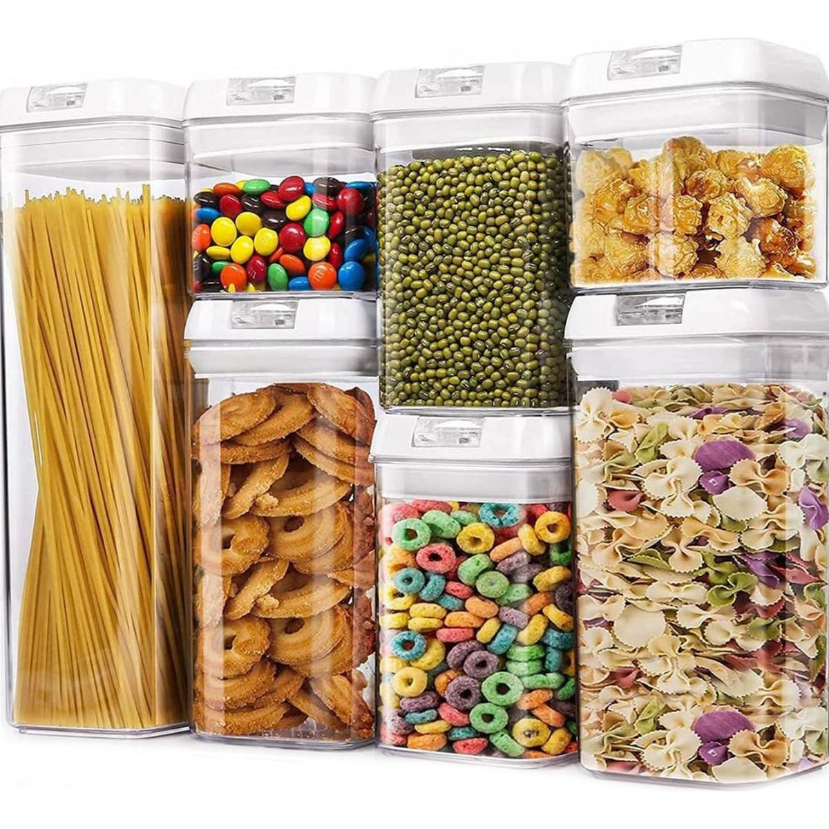 IMPORTCLICK - Set 7 Contenedores Herméticos Almacenamiento Cocina Plásticos